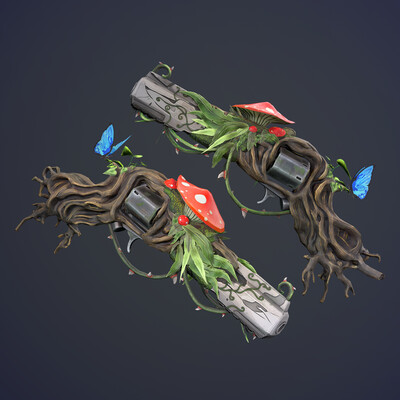 Stylized revolver