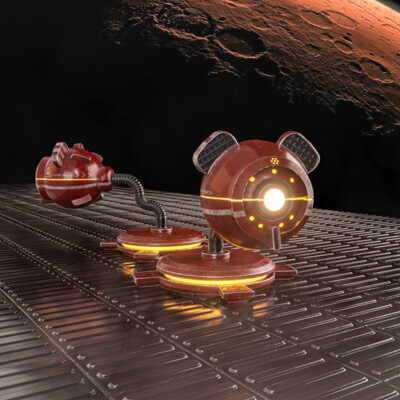 Lamp "Martian barking 2.1"