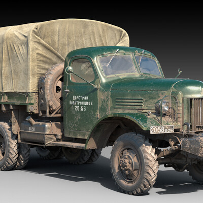 3D model ZIS-151_Platforma Bort_Tent.