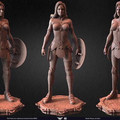 Wonder Woman Gal Gadot 3D Model sculpted by Yacine BRINIS