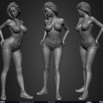 Female anatomy sculpted by Yacine BRINIS