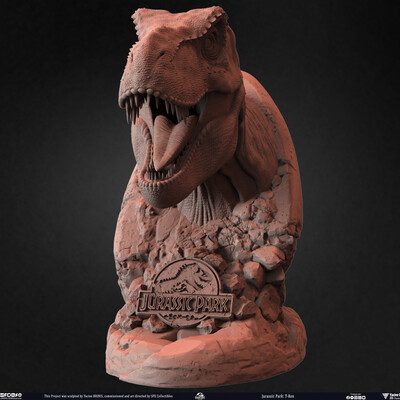 T-Rex Universal Pictures sculpted by Yacine BRINIS