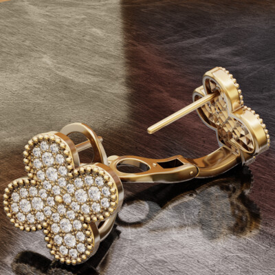 earrings, jewelry render
