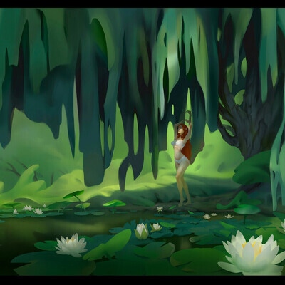 chill in forest