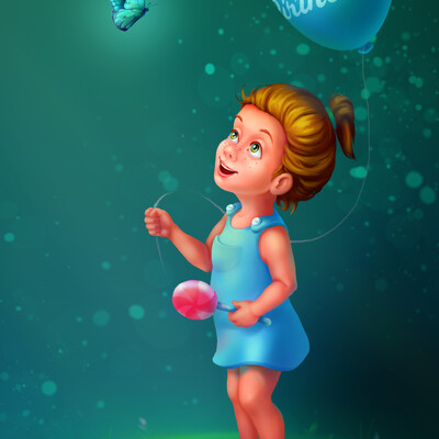 Girl with balloon