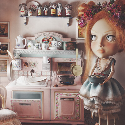 Ball Jointed Doll and diorama