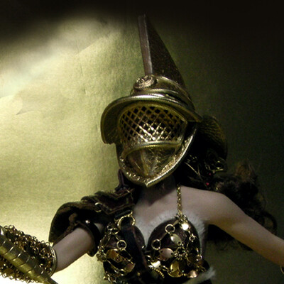 A duel between a Spartan and a gladiator.