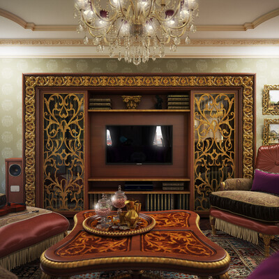 Baroque style in big apartment