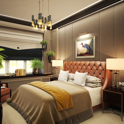 Master bedroom in American style