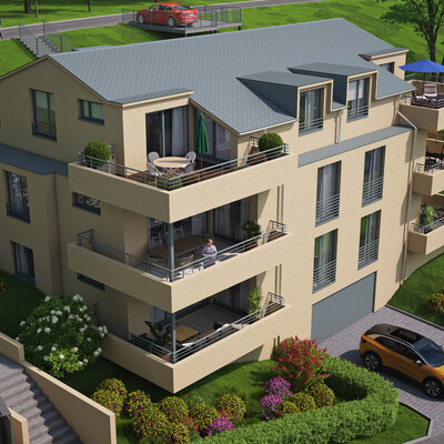 Residential house on a hill