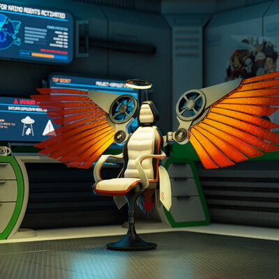 Stylized chair - Angel "Mercy" (Overwatch)