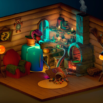 Helloween / Witch's House - cozy interior