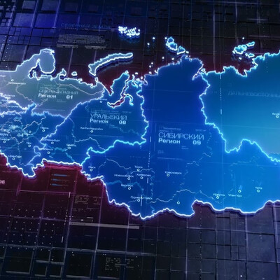 Russia map, news style