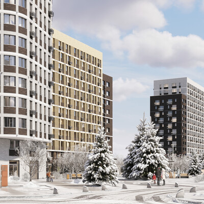Quarter "Domashny", Strana Development, Tyumen. Winter