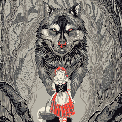 Little Red Riding Hood and the defender wolf