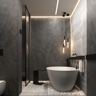 bathroom in VTB Arena Residential Complex