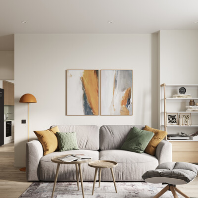apartment project for a young girl. Scandinavia residential complex, Moscow