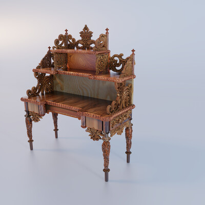 carved table