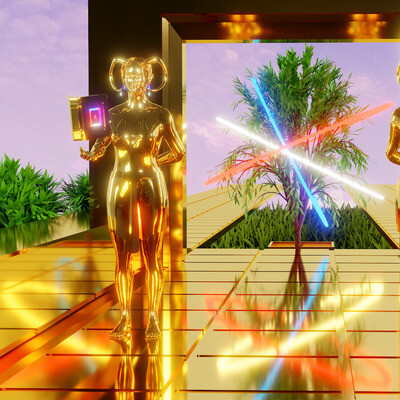 Golden statues
