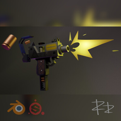 Uzi. First work 3D