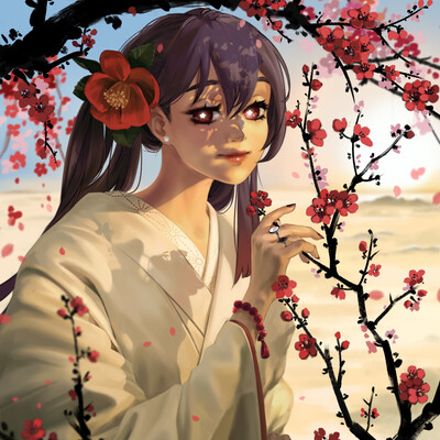HuTao and winter plum
