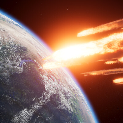 Houdini Meteor Falling Effect with hip+nuke file