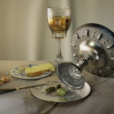 Still life in the style of the small Dutch
