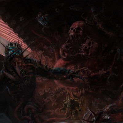 Fan art. Crossover art. Dead space and Warhammer 40k