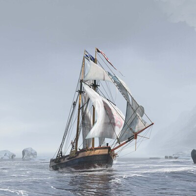 Among the ice