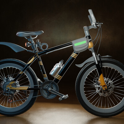 bicycle high poly mesh