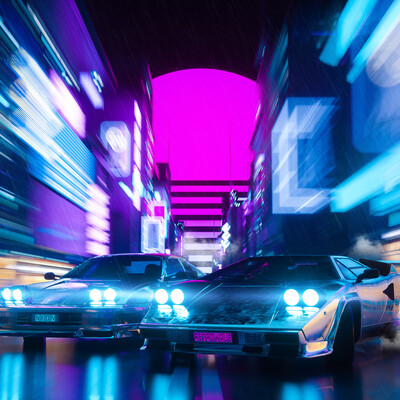 Neon Racers | Personal Artwork