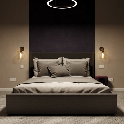 Bedroom in a new building