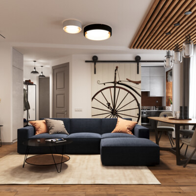 Light loft in stalinka