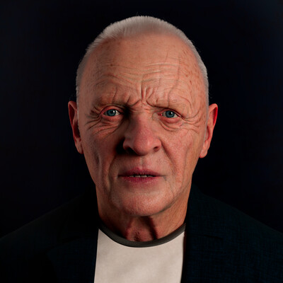 3D Portrait of Anthony Hopkins