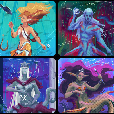 Tarot with mermaids