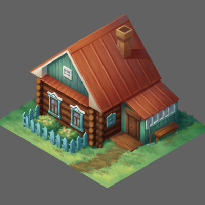 Isometric tatar house