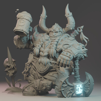 Stylized dwarf sculpt
