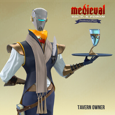 3d character TAVERN OWNER (Medieval: Back and Forth)