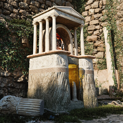 Ancient Greek Arcade Game Cabinet