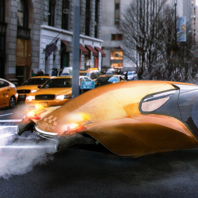 Sci-fi Taxi Concept Art