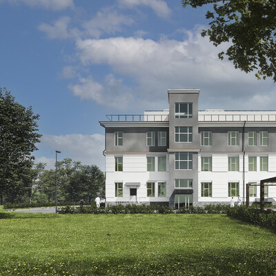 Visualization of the project of a psychiatric clinic