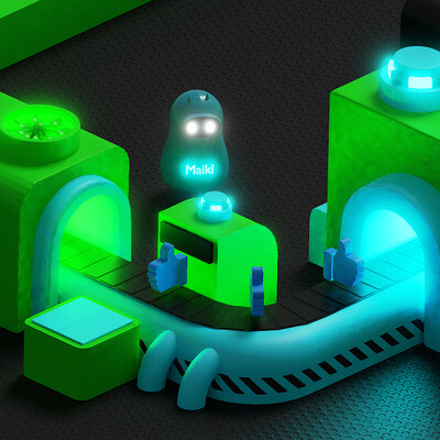 Работа внутри студии "Green Town ART"