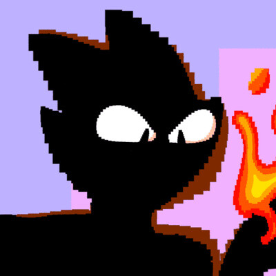 fiery cat