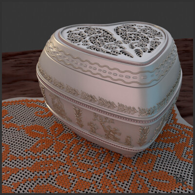 Heart-shaped jewelry box