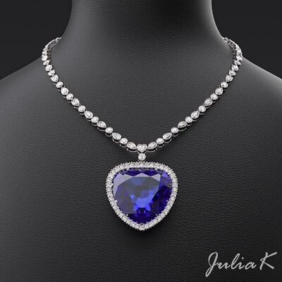 3d model necklace "Heart of the Ocean" from the movie "Titanic"