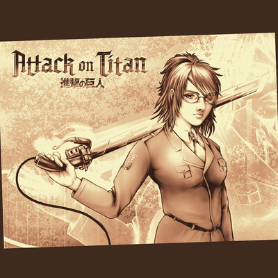 Hange Zoe. Attack on Titan.