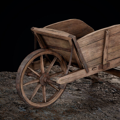 Cart wood XIX century