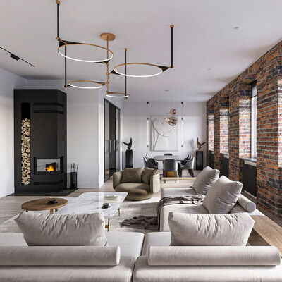 A flat in St. Petersburg with a view of the Neva River