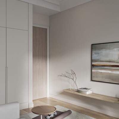 Visualization of a cabinet in a private home.
