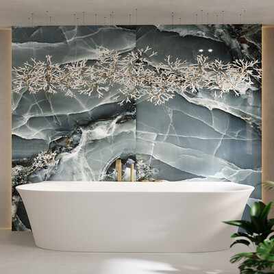 Bathroom in two ONYX marbles